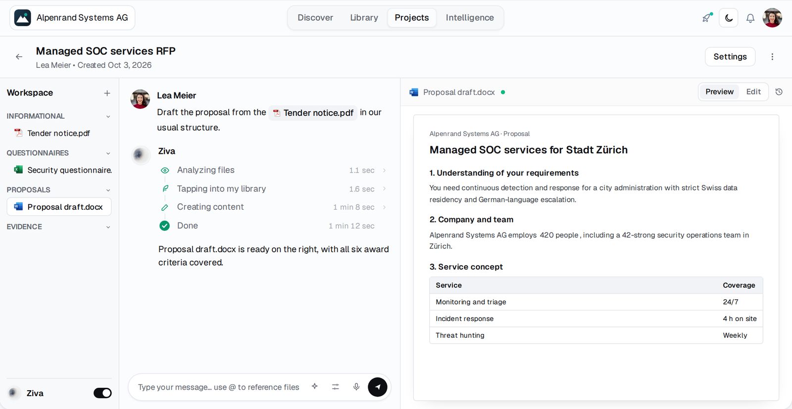 Real-time document creation